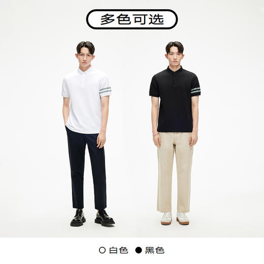 GXG男装  双色条纹商务基础时尚休闲短袖polo衫     夏季热卖 商品图3