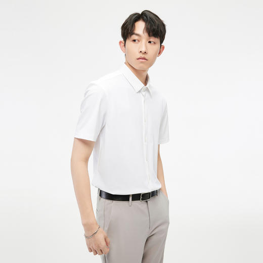 GXG男装  多色凉感免烫基础简约短袖衬衫男 夏季热卖 商品图2