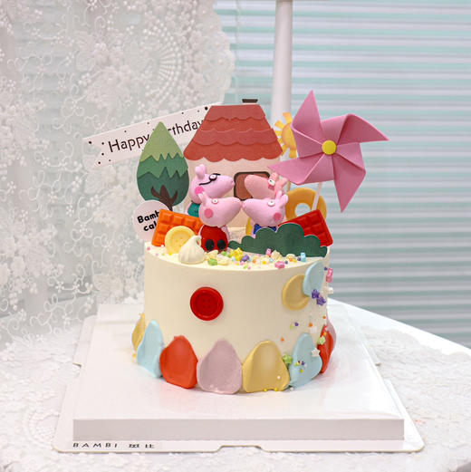 小猪佩奇的一家主题蛋糕 商品图0