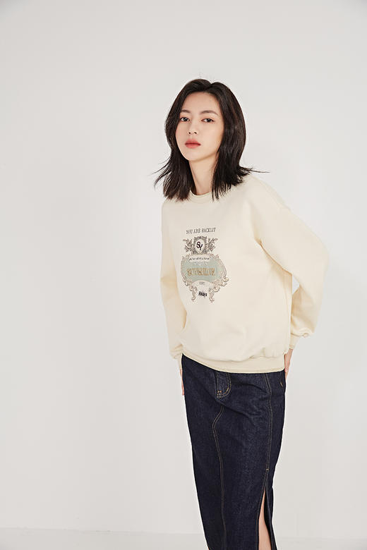 NUTS春季新品时尚圆领百搭长袖卫衣女211023032 商品图0
