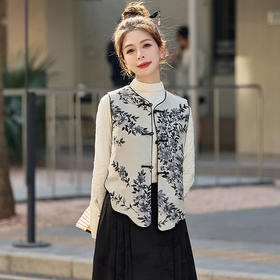 HRZMFS25202 新中式马甲2025春装新款女装国风马甲