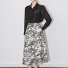 【高货wl】全新升级【铂金会员257/天猫339/差价82】(03909) 洛诗琳2025春季新中式水墨画浮雕提花优雅通勤遮肉半身裙 商品缩略图3