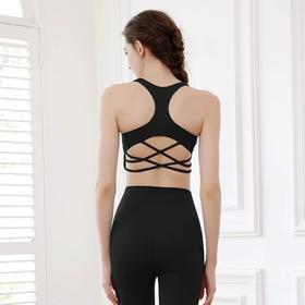 【限时秒】YOGACODE【火树银花系列】凉感运动背心女带胸垫性感交叉美背文胸DWB115040