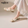 Safiya/索菲娅2025法式撞色一字带浅口通勤平底玛丽珍单鞋 SFD1111208 商品缩略图3