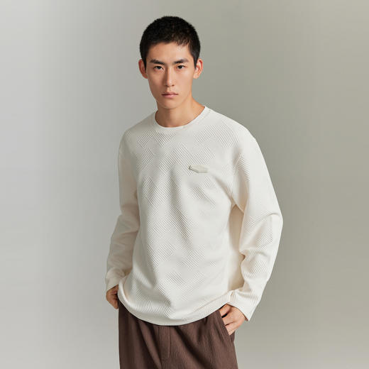 GXG男装 肌理打底纯色舒适保暖时尚休闲长袖T恤  秋季热卖 商品图2