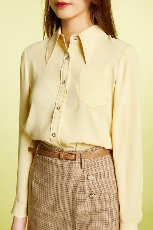 LNNNS 时尚简约黄色衬衣 11484 商品图3