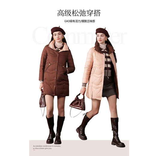 乔万尼双面穿羽绒服女冬季新款撞色设计ET4T992 商品图5