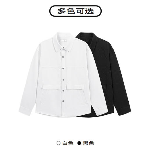 GXG男装 新年系列双色提花面料经典立体绣花长袖衬衫春季热卖衬衫 商品图3