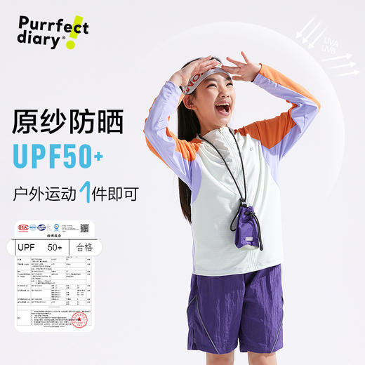 【弹力大】【咕噜日记】童装儿童骑行服男女童运动上衣户外防晒外套PCWT2515 商品图2