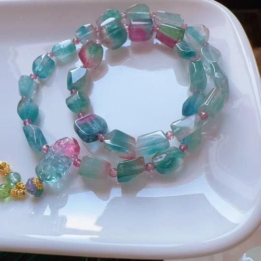 9mm-11mm多圈西瓜碧玺手链 商品图3