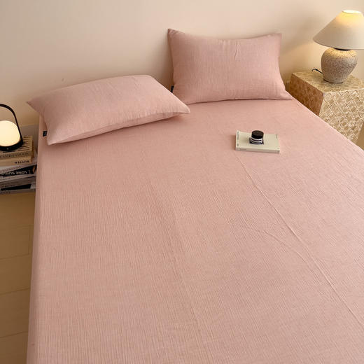 【出生婴幼儿可用】全棉色织提花有氧纱四件套 超柔软糯双层纱透气亲肤套件 商品图9