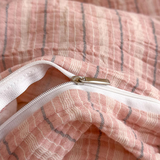 【出生婴幼儿可用】全棉色织提花有氧纱四件套 超柔软糯双层纱透气亲肤套件 商品图10