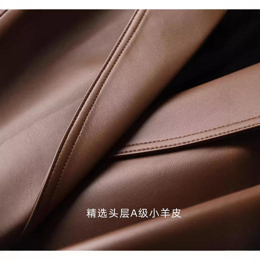 丁摩 真皮皮衣女绵羊皮西装外套7831 商品图3