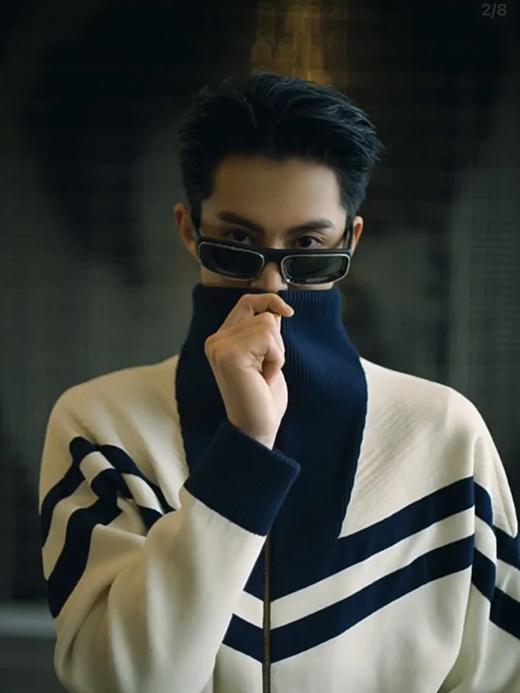 驴家 24fw航海提花立领条纹拉链针织夹克外套 商品图2