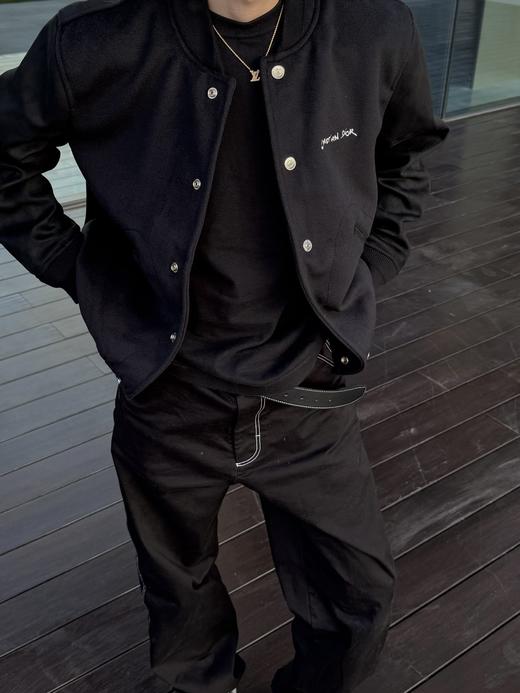 D家 24fw麂皮翻毛皮毛呢棒球服夹克外套 商品图0