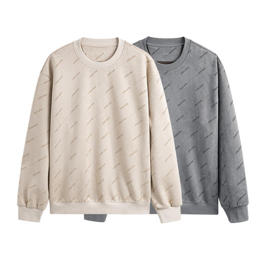 GXG男装  双色圆领满印字母休闲舒适挺阔卫衣时尚卫衣 GEX13114723 商品图4