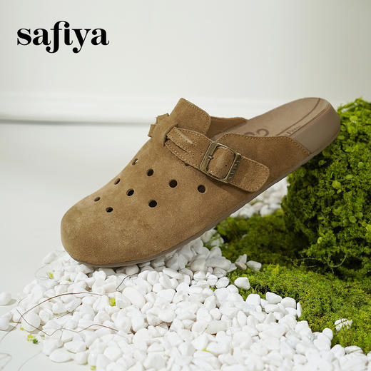 Safiya/索菲娅2025索菲娅咖啡庄园复古软底休闲外穿勃肯洞洞鞋SFD1110406 商品图8
