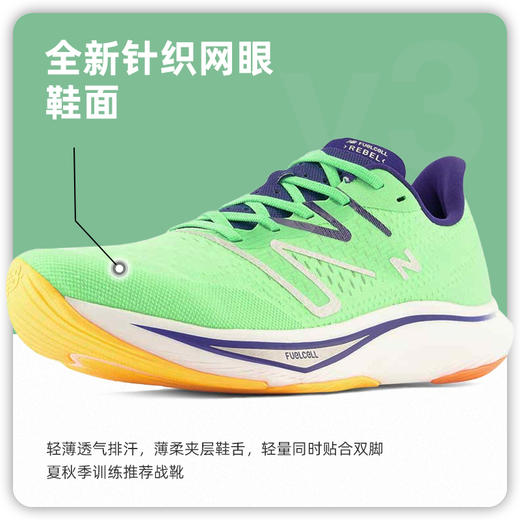 New Balance 男女鞋Rebel v3轻量速度跑步鞋专业跑步鞋 商品图2