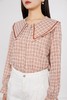 ANSUABEL 娃娃领珍珠扣饰格纹衬衣 11470 商品缩略图3
