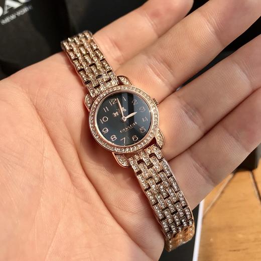 【情人节礼物】春夏季新款女士石英手表 玫瑰金银蓝盘小表盘闪亮精致腕表 商品图5