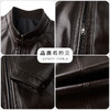 红览 皮衣男中年秋冬短款皮夹克男士商务休闲加绒加大码皮皮衣外套5ZF-2952 商品缩略图4