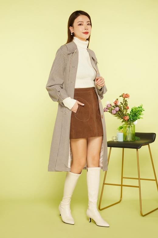 LNNNS 经典格纹长外套 11467 商品图1