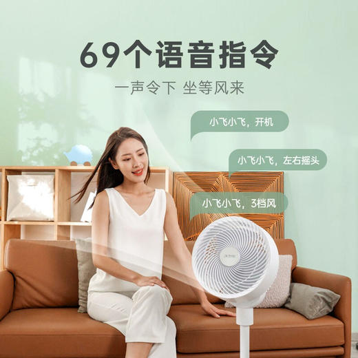 【科大讯飞】空气循环扇F10 家用直流变频节能风随温变智能遥控 商品图2