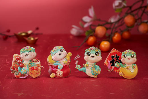 [限量]正版中央广播电视总台2025乙巳蛇年春晚吉祥物“巳升升”冰箱贴-艺术珍藏版 商品图4