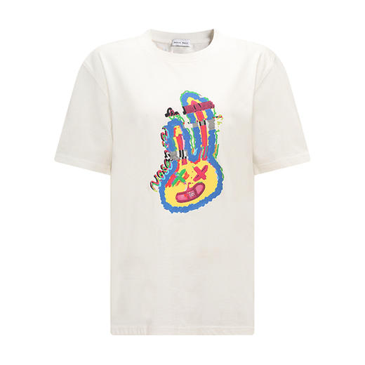 【2件9折】【Petit Bari】(多色)设计师联名款故障兔子短袖T恤女士潮牌短袖 商品图3