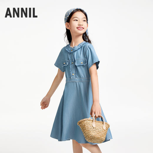 女童短袖连衣裙夏季新款安奈儿童装EG523030 商品图1