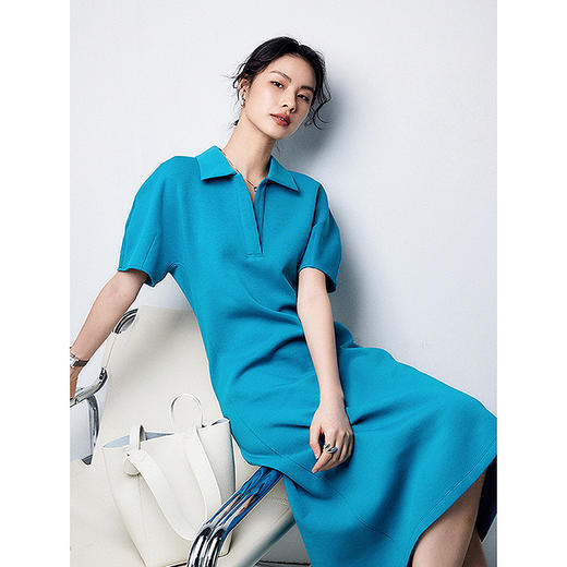 初棉343616011-初棉收腰POLO连衣裙连衣裙 商品图1