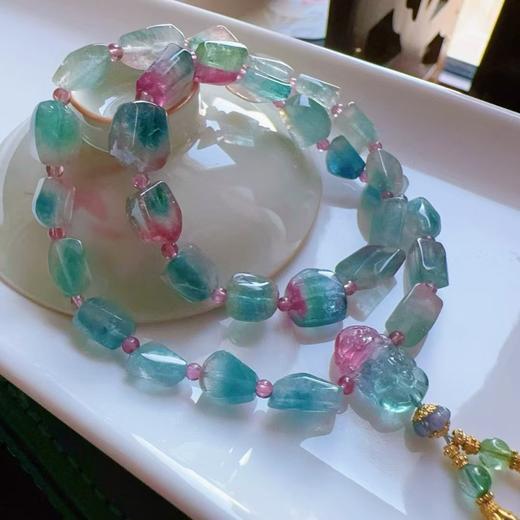 9mm-11mm多圈西瓜碧玺手链 商品图0