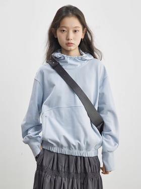 步履不停/5A15094C/针梭织连帽拼色卫衣