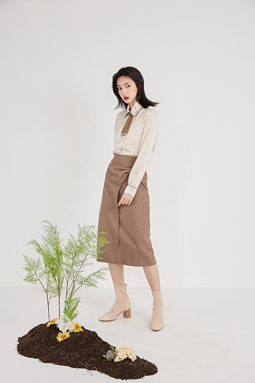 NUTS春季新品时尚通勤百搭气质半身裙女211063087 商品图5