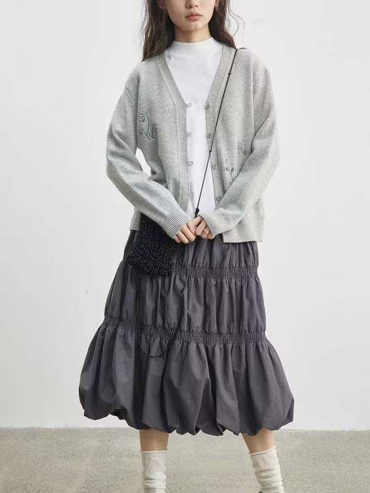 步履不停/5A41135C/抽皱花苞半身裙 商品图0