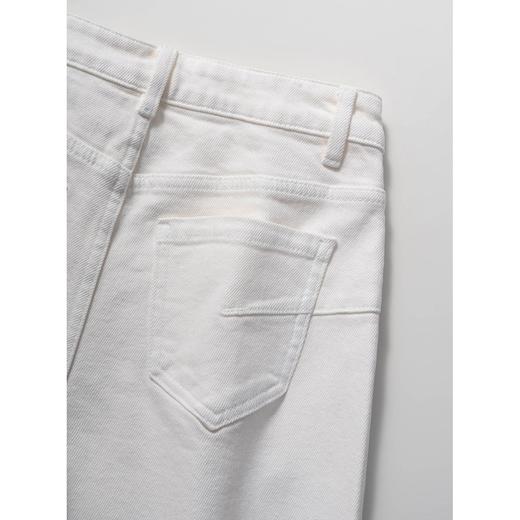 【自】全新升级【铂金会员165/天猫219/差价54】(02327) 洛诗琳2025春季新款白色四面弹牛仔裤百搭阔腿裤显瘦裤子女 商品图4