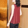 SMZ34156时尚2025年新款春季遮肚子雪纺无袖背心女上衣坎肩宽松妈妈打底衫 商品缩略图3