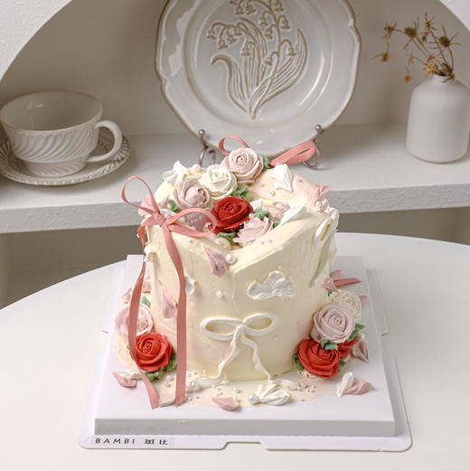 韩式裱花丝带丨蛋糕 商品图0