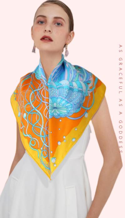 53×53cm  手工台版印小方巾 商品图0