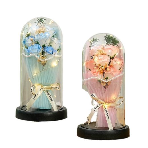 【幸福永恒，干花永生花束成品】三八节，独爱你。高级感干花束成品，满天星点缀香皂花，情人节送女友，静谧永生缭绕心间。 商品图12