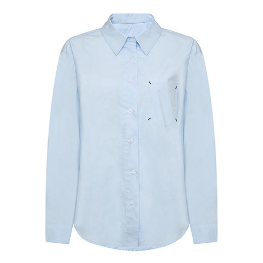 【2件9折】【Petit Bari】(多色)休闲廓型棉质女士长袖衬衫高品质长袖衬衫 商品图2