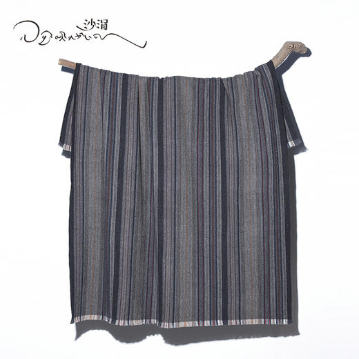 青海甘德羊绒牦牛绒混织条纹披毯SJF96P759N 商品图2