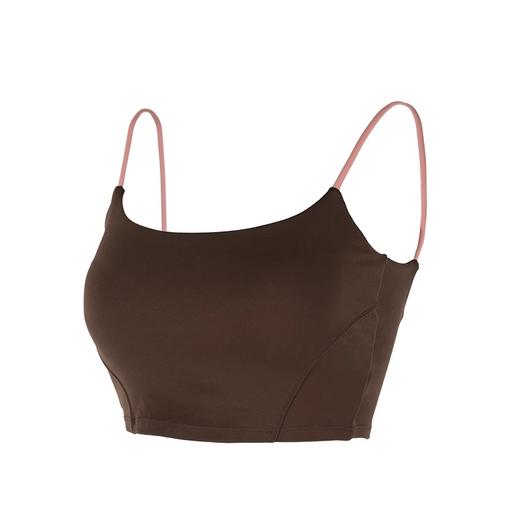 【限时秒】YOGACODE【火树银花系列】细肩带运动文胸女带胸垫凉感撞色瑜伽美背吊带文胸DWC115088 商品图4