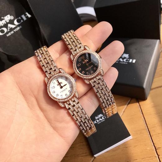 【情人节礼物】春夏季新款女士石英手表 玫瑰金银蓝盘小表盘闪亮精致腕表 商品图0