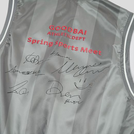 GOODBAI 23编号签名印花V领条纹质感薄背心 商品图4