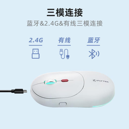 【科大讯飞】AI智能鼠标AM30（星火版）无线蓝牙鼠标 静音鼠标 商品图4