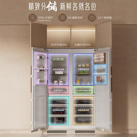 卡萨帝融境全嵌入式冰箱对开门大容量全冷藏全冷冻一级能效变频内嵌隐藏橱柜镶嵌式双系统双循环 全冷藏+全冷冻（285L+265L）