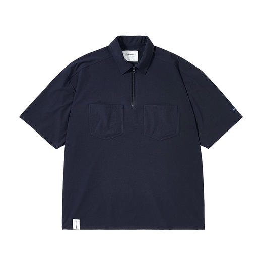 714street日系短袖工装衬衫男高级感夏季polo衫cheanfit纯色衬衫 商品图3