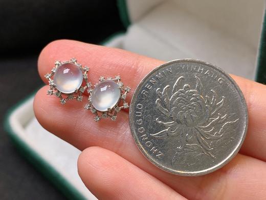 蛋面翡翠耳钉 商品图3