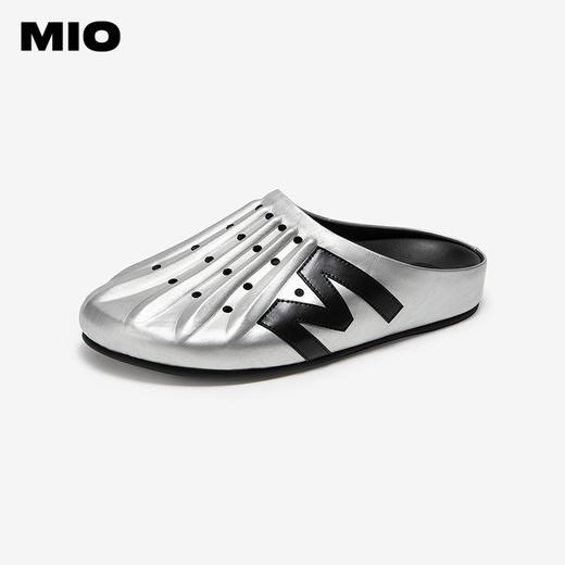 MIO米奥厚底包头拖鞋平跟舒适一脚蹬低帮休闲女凉鞋M252253232 商品图1